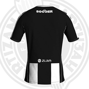 Kappa crno-beli dres (Fan Edition) FK Partizan 2025/26-1