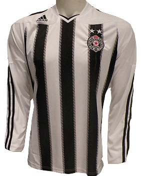 Adidas jersey FC Partizan for season 2010/11 with player name - long sleeves