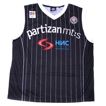 Dečiji Partizanov košarkaški dres 10/11 - crni