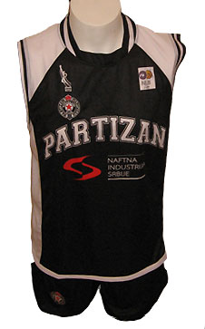 Partizanov košarkaški dres+šorc 09/10 (replika)-1