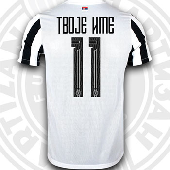 Nike crno-beli dres FK Partizan 2022/23 sa štampom