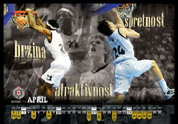 Official calendar BC Partizan 2011.-2 Official calendar BC Partizan 2011.-2