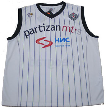 Partizanov košarkaški dres 10/11 - beli