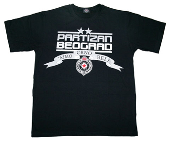 Black T shirt FC Partizan 