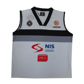 Replika dresa za decu KK Partizan 2013/14 beli 2995 Replika dresa za decu KK Partizan 2013/14 beli 2995