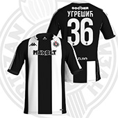 Kappa dečiji crno-beli dres (Fan Edition) FK Partizan 2025/26 sa štampom