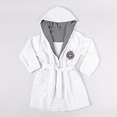 White bathrobe for kids FC Partizan (size 8-14) 