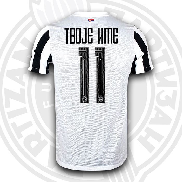 Nike dečiji crno-beli dres FK Partizan 2022/23 sa štampom