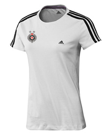 Womens Adidas T-shirt FC Partizan white 2593